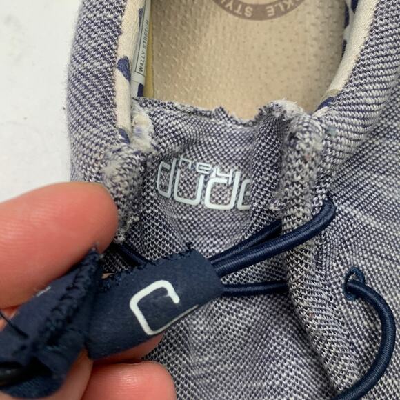 Hey Dude Wally Stretch Men’s Blue Sneaker Casual Shoe S-037 Sz 7 - Picture 9 of 9